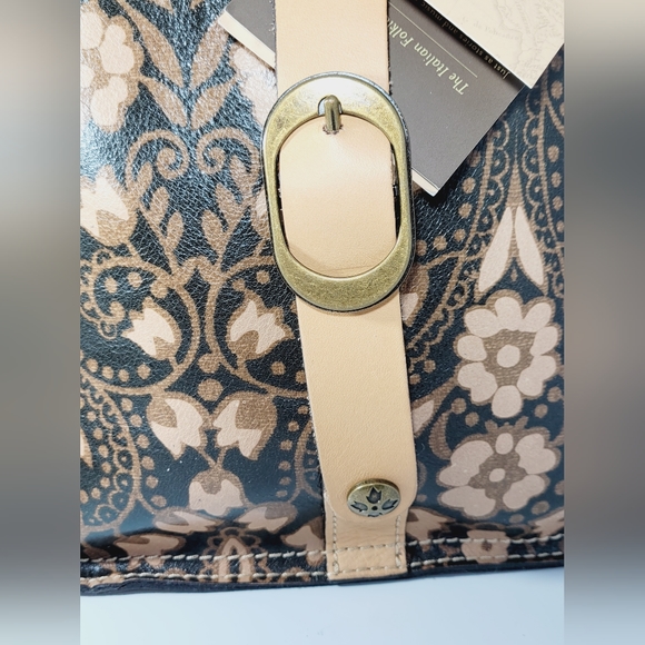NWT-🤎-Patricia Nash Leather- Italian Folklore Stamped Messenger Cross Body Bag - Picture 4 of 13